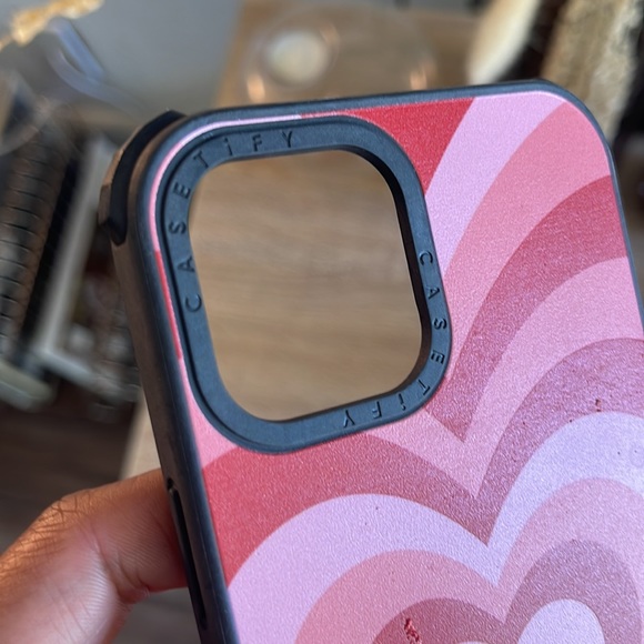 Casetify iPhone 12 Pro Max case red and pink hearts - Picture 2 of 8